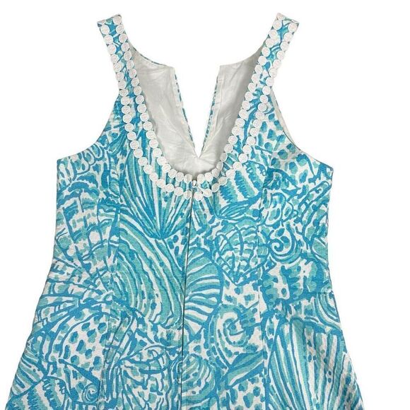 Lilly Pulitzer Valli Stretch Shift Dress in Succulent Blue Sea size 00 - Picture 5 of 11